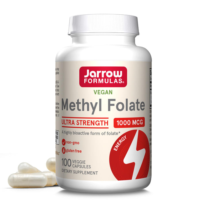 ® Methyl Folate 1000 mcg, Dietary Supplement, Methyl Folate for Cellular Energy Support, 100 Veggie Capsules, 100 Day Supply