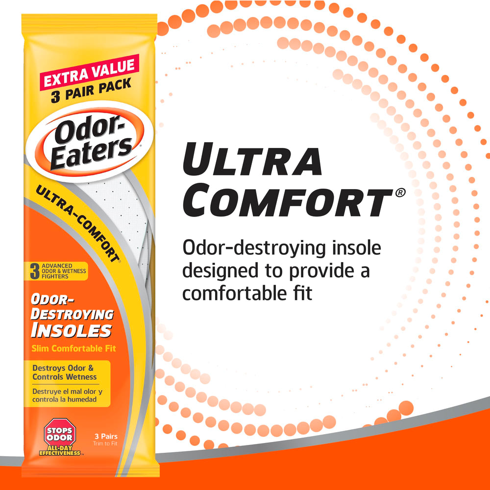 Odor-Eaters Ultra Comfort Odor-Destroying Insoles, One 
