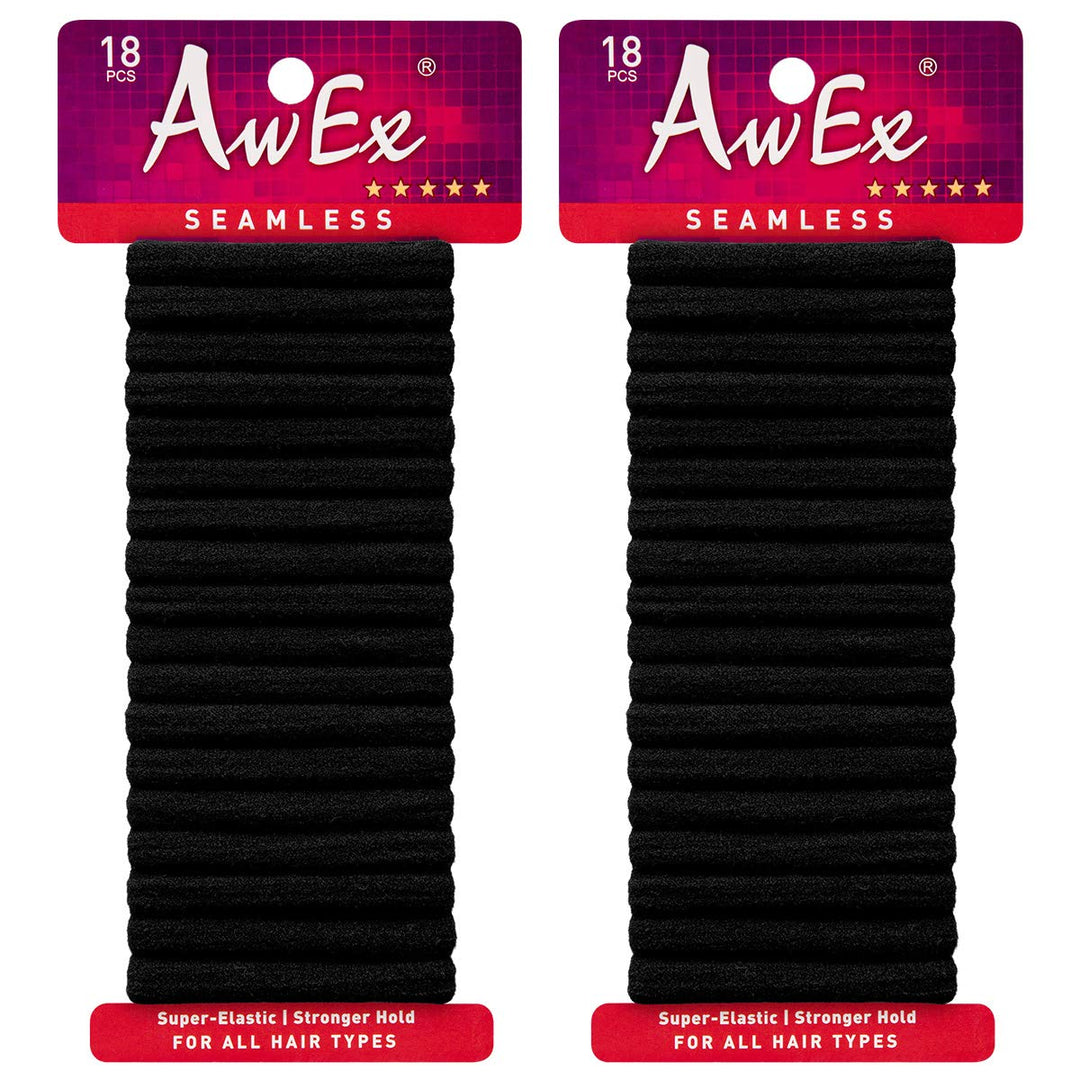 Super-Elastic,Black Hair Ties,36 PCS,Small Hair Scrunchies,Cotton Scrunchie Holder,Ponytail Holder
