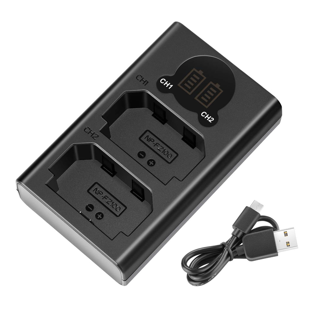 Neewer Dual USB Charger for Sony NP-FZ100 Battery, Comp