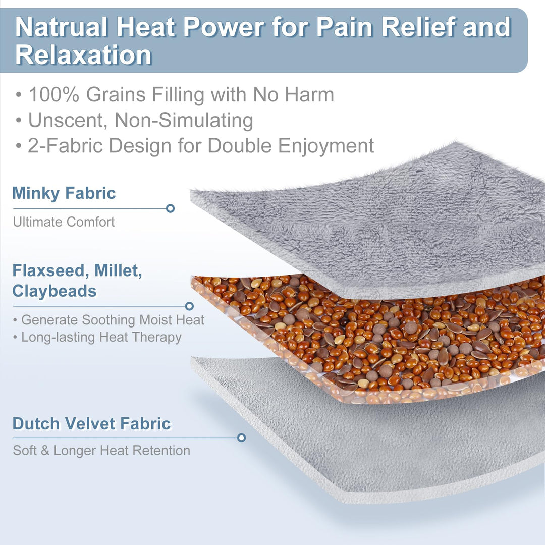 SuzziPad Microwavable Heating Pads for Neck and Shoulde