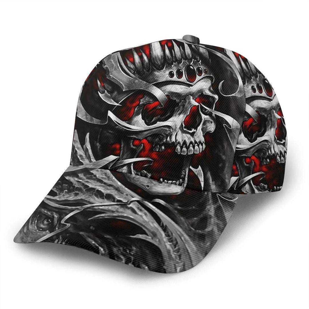 Skull Tattoo Revenge Fierce Faced Women Men Baseball Cap Adjustable Trucker Plain Hats 6 Panel Caps Polo Style Dad Hat Unisex