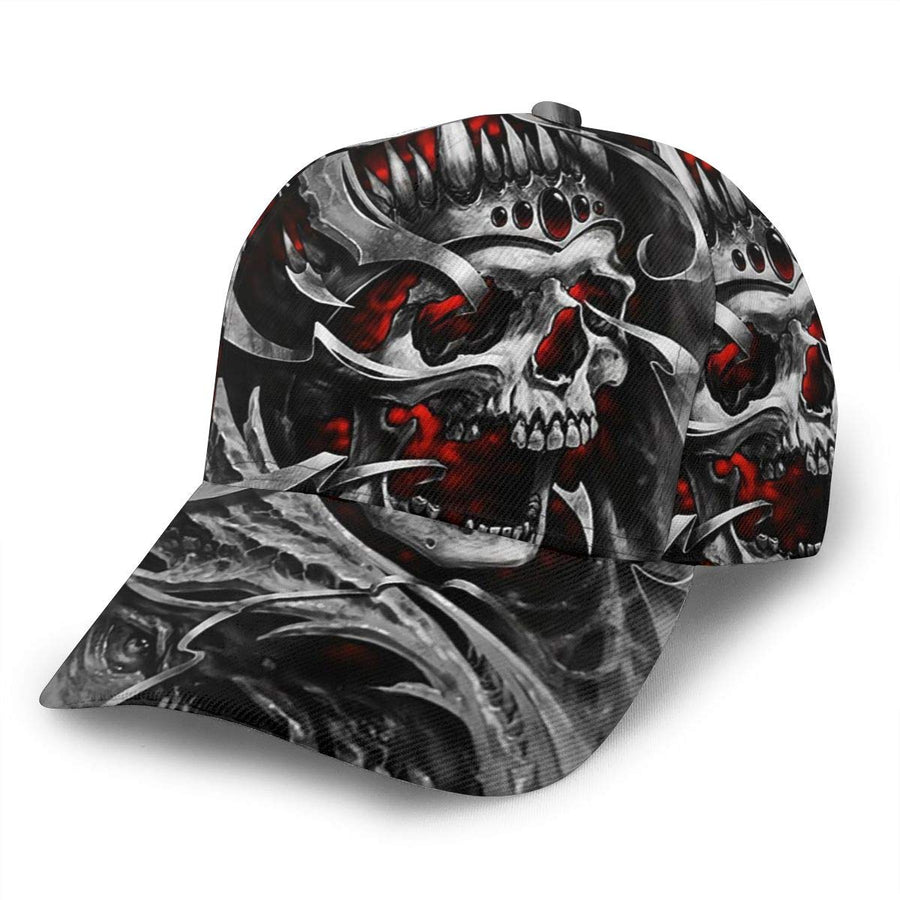 Skull Tattoo Revenge Fierce Faced Women Men Baseball Cap Adjustable Trucker Plain Hats 6 Panel Caps Polo Style Dad Hat Unisex