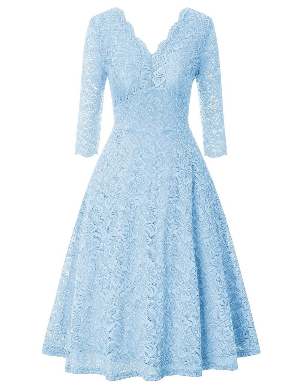 Formal Dresses for Wedding Guest Blue Lace Cocktail Dre