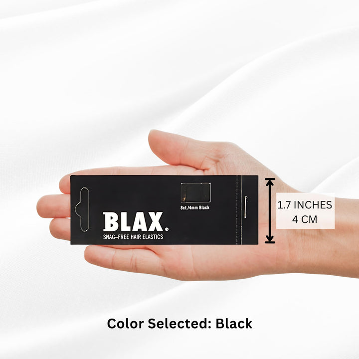 Black Snag-Free Hair Elastics - 4mm, 8 ct