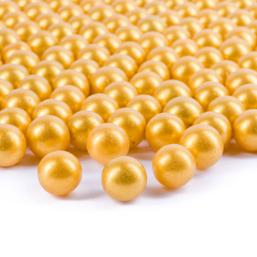 Gold Marbles for Vases | Glass Marbles Bulk Vase Fillers | Glass Beads for Vases, Round Marble 1lb, (Approx. 80 pcs)