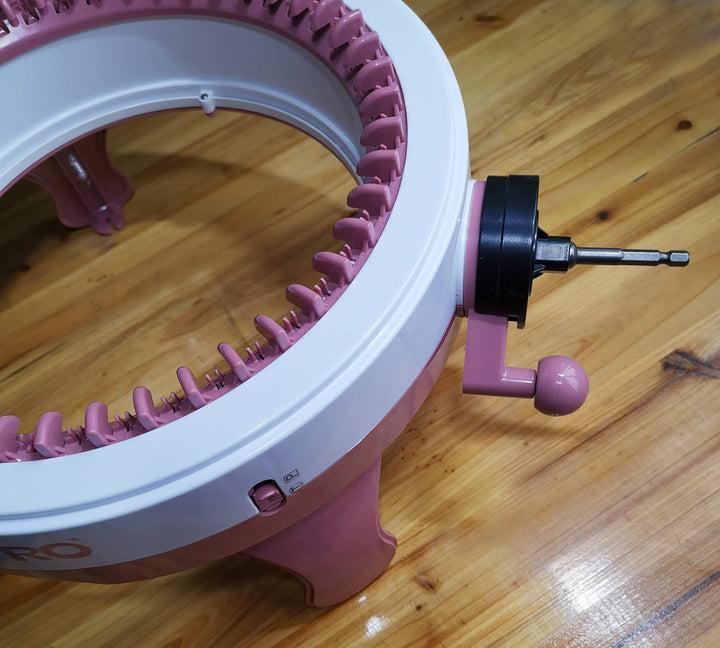 Power Adapter for Sentro Knitting Machine,Crank Handle Adapter for Knitting,Adapter with Hex Steel Bit Compatible with Sentro 48/40/22 and Jamit,Screwdriver Attachment for Knitting (Light Green)