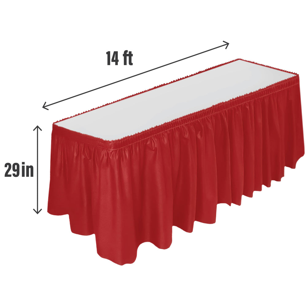 DecorRack Table Skirt, 29 in x 14 ft -BPA Free- Plastic