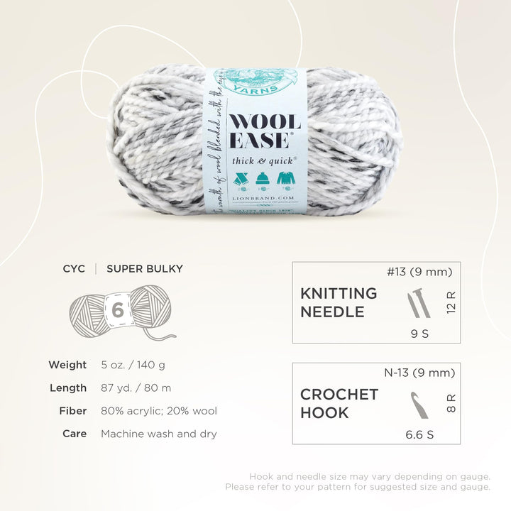 Wool-Ease Thick &amp; Quick Bulky Yarn, Marble