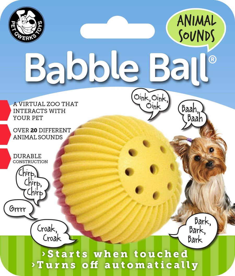 Animal Sounds Babble Ball - Chew Dog Toy - Small