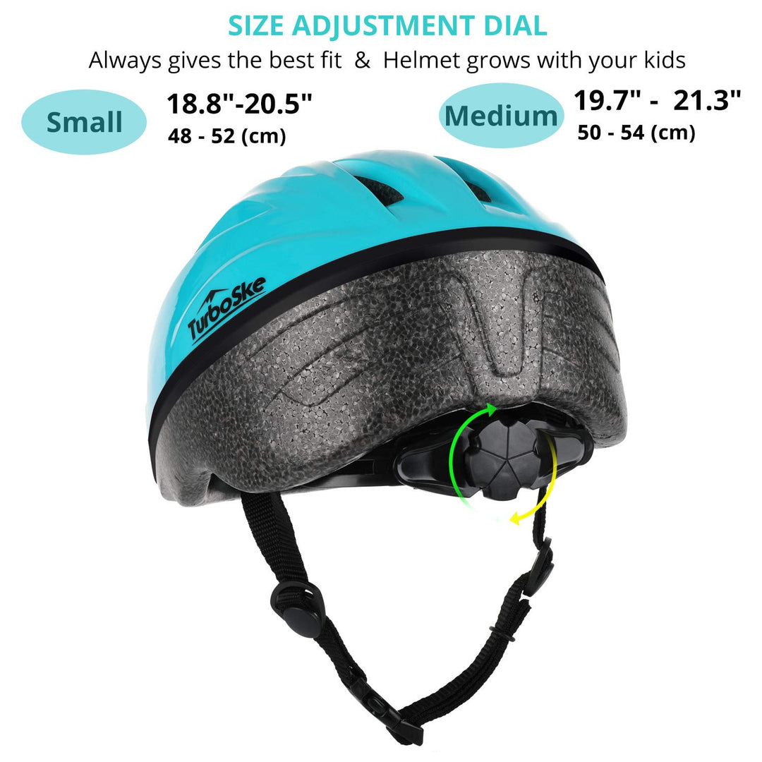 TurboSke Toddler Kids Bike Helmet, Multi-Sport Helmet Size Adjustable for Boys and Girls (Glossy Red, Small: 48-52cm/18.8-20.5)