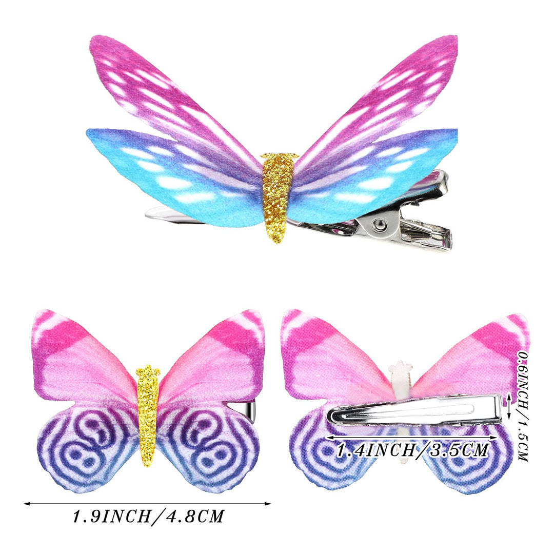 18 Pieces Butterfly Hair Clips Glitter Barrettes Butterfly Snap Hair Clips for Teens Women Hair Accessories (Chic Styles)
