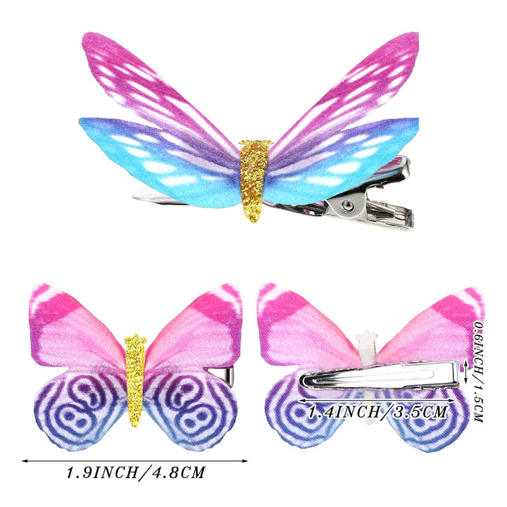 18 Pieces Butterfly Hair Clips Glitter Barrettes Butterfly Snap Hair Clips for Teens Women Hair Accessories (Chic Styles)