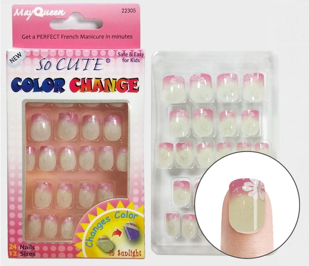 3Pack So Cute Junior Color Changing Sticker Nail for Kids 22303/22305/22306
