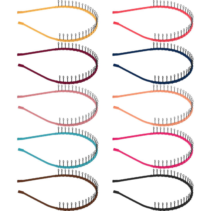 Zhanmai 10 Pieces Unisex Metal Teeth Comb Hair Hoop Hai