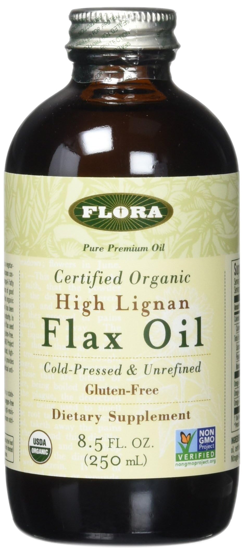 Flora - Certified Organic High Lignan Flax Oil, Cold Pr