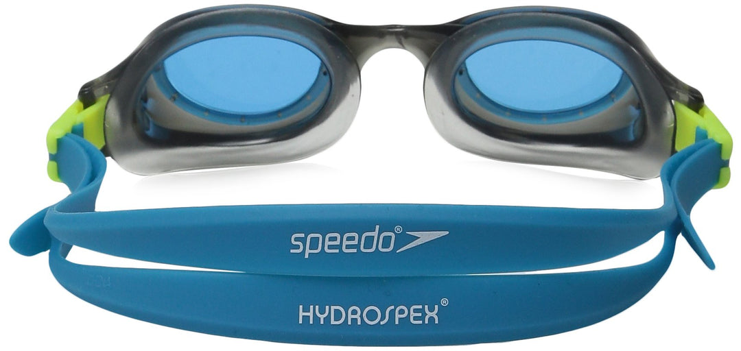Speedo Unisex-child Swim Goggles Hydrospex Ages 6-14, Grey/Blue
