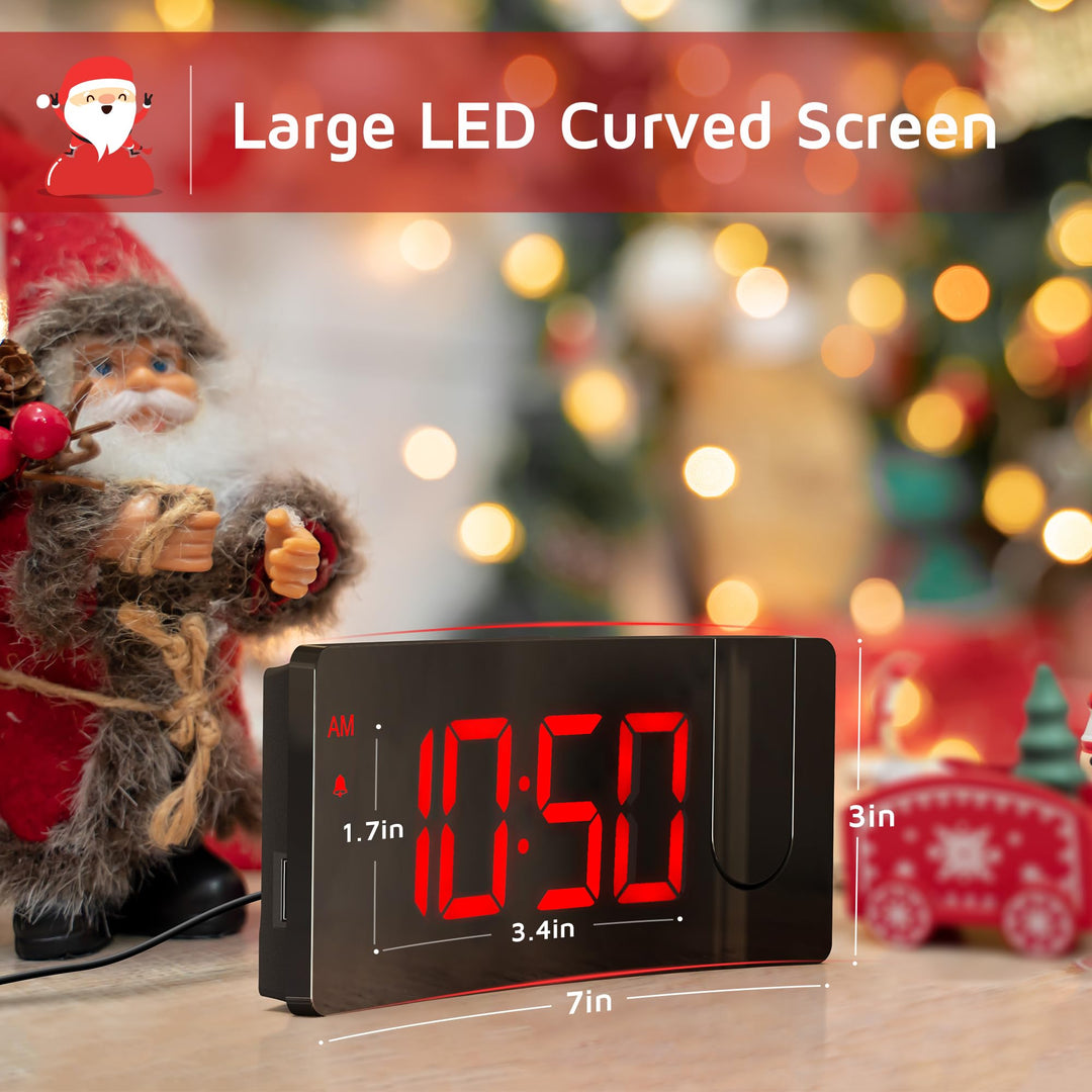 GOLOZA Projection Alarm Clock, Digital Clock with Moder