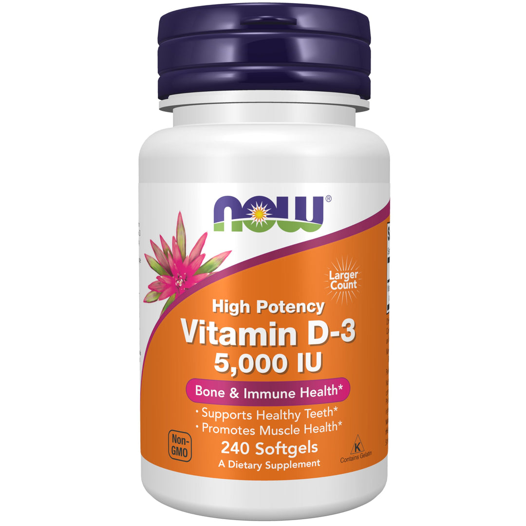 Supplements, Vitamin D-3 5,000 IU, High Potency, Structural Support*, 240 Softgels