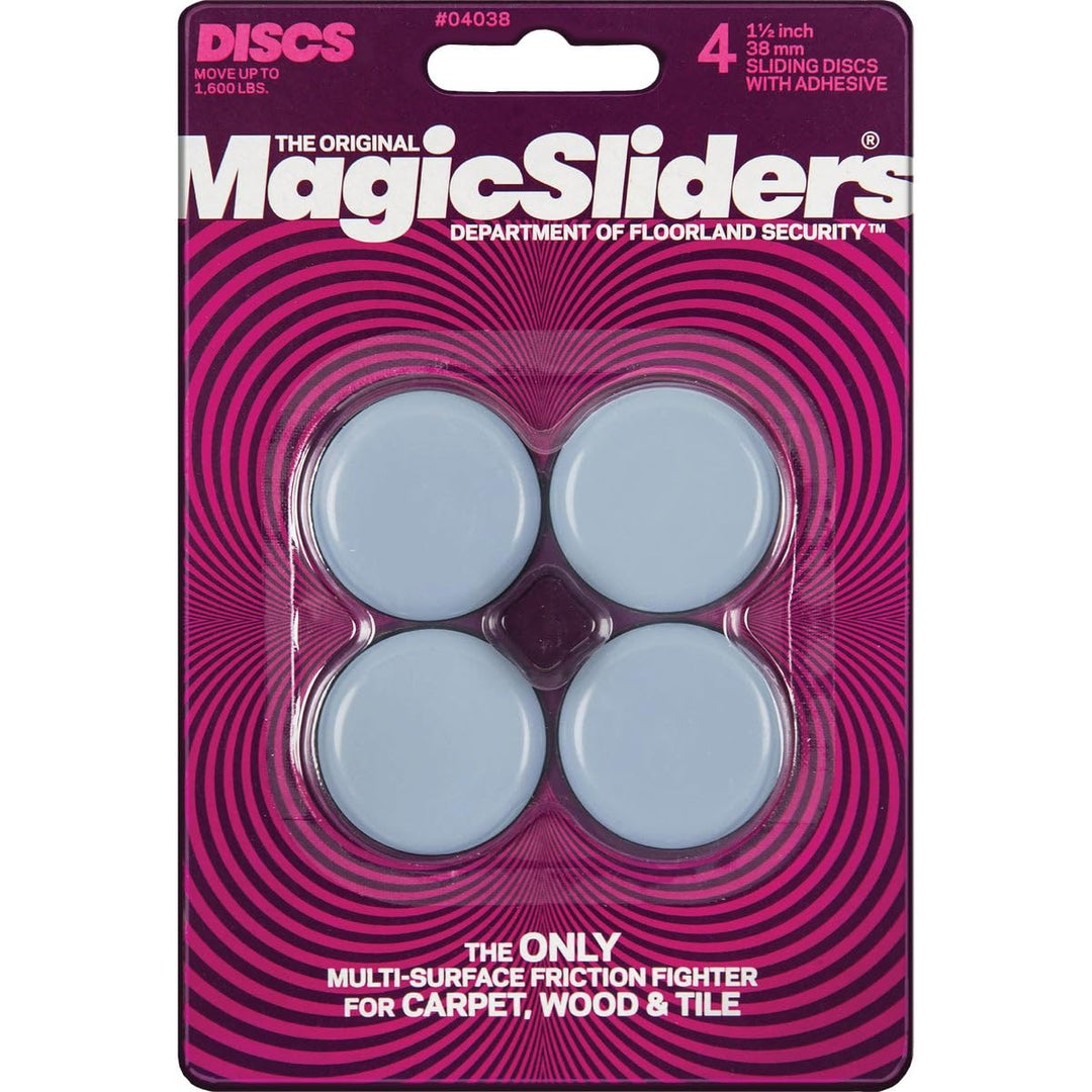 4038 Series 1-1/2 Sliding Disc, Gray, Pack of 4,Grey