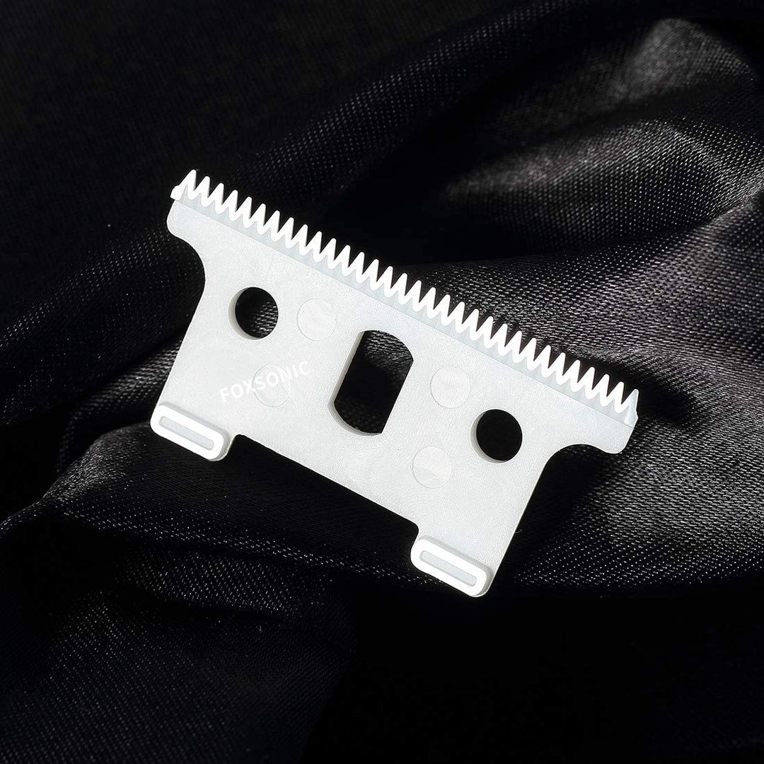2pcs Replacement Ceramic Blade for andis Gtx GTO T-Outliner Trimmer Ceramic movable blade 32 teeth Replacement T Blade (WHITE)