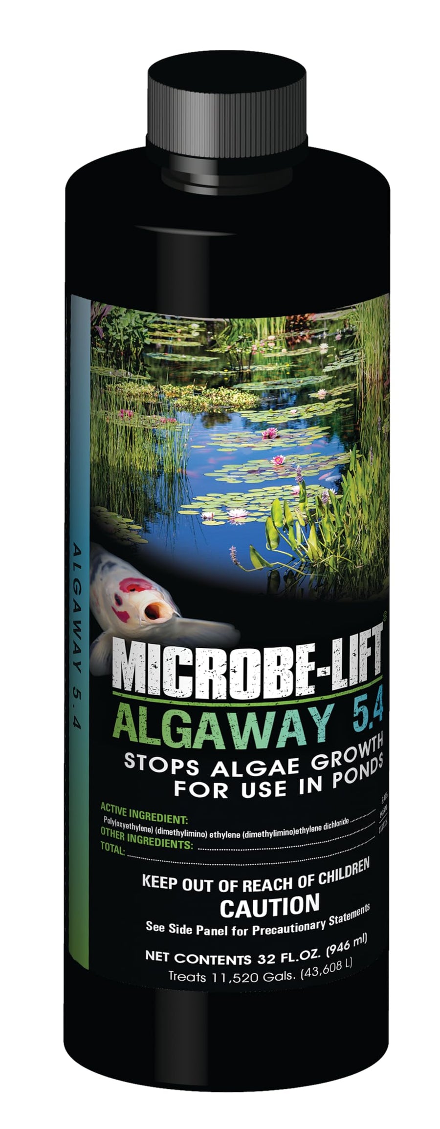 ALGA32 Algaway 5.4 Algae Control Treatment for Ponds and Water Gardens, Safe for Koi Fish, Goldfish, Plants, and Decorations, 32 Ounces