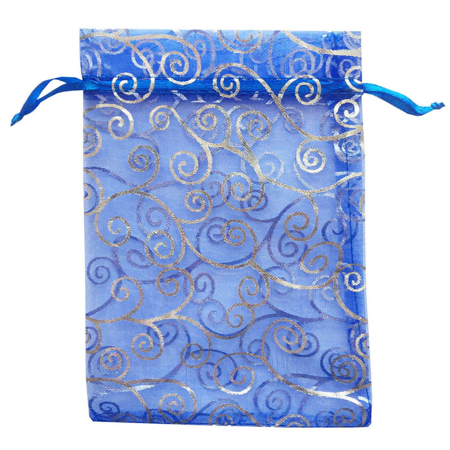 100 Pc 5x7 inch Gift Wrap Bags Red,Organza Sheer Fabric