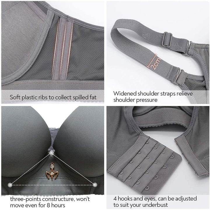 Mirgoo Women Push Up Bra Comfort T-Shirt Bra Padded Bra
