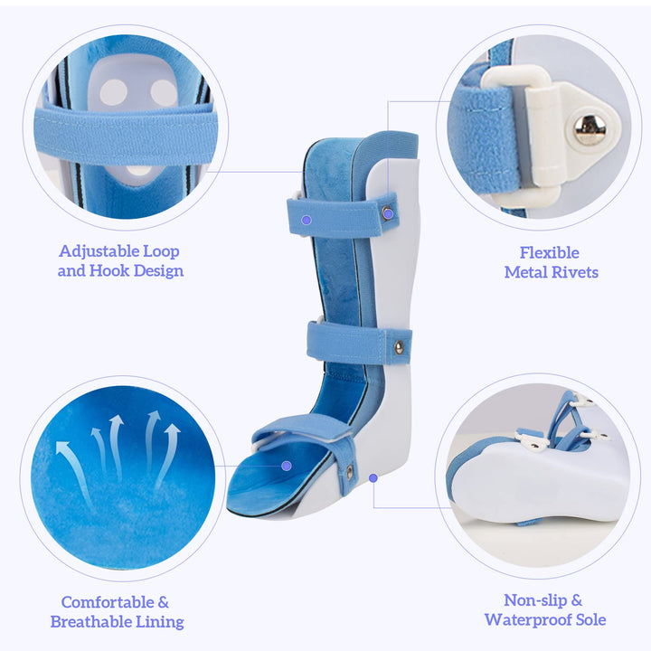 Kids AFO Drop Foot Brace Baby Ankle Foot Orthosis Night Splint for Children Toddler Pediatric Strephenopodia Support Strephexopodia Splint Walking with Shoes or Sleeping (XL-Left)