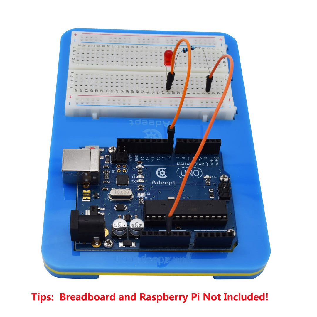 Acrylic Arduino Holder Breadboard Holder, 2 in 1 Base Plate Case for Arduino UNO
