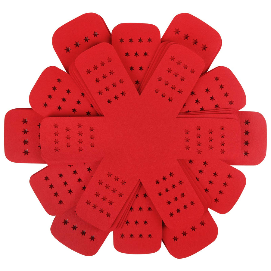 Pan Pot Protectors, Larger & Thicker Pan Protector with Stars, Set of 12 and 3 Different Sizes, Red Pot Divider Pads for Protecting and Separating Your Cookware