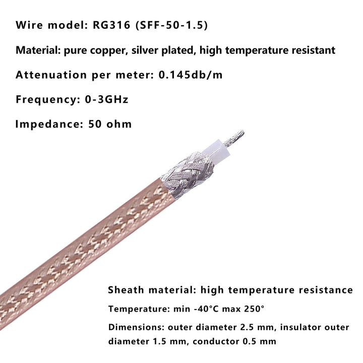 XMSJSIY SMA Male to Dupont Wire Coaxial Coax Test Leads