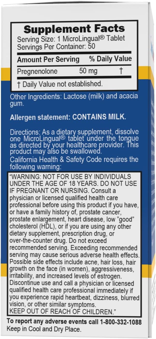 Superior Source Pregnenolone 50 mg - Brain Health Suppo
