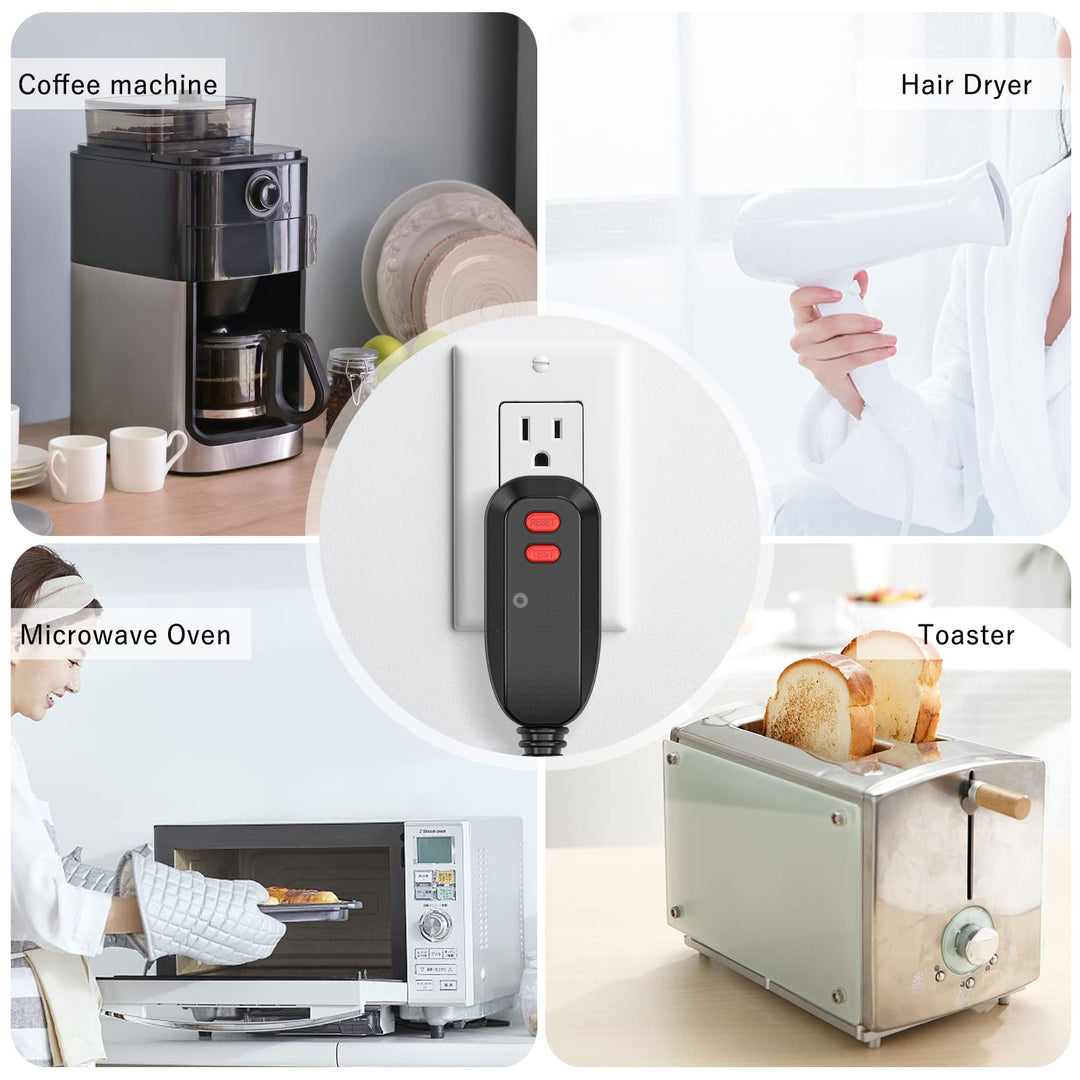 GFCI Replacement Plug Assembly Auto Reset 10 Amp 3 Prongs, 5 Years Warranty, Waterproof, Ground Fault Circuit Interrupter Safety Plug for Pressure Washer, Hot Tub, Air Conditioner, Hair Dryer