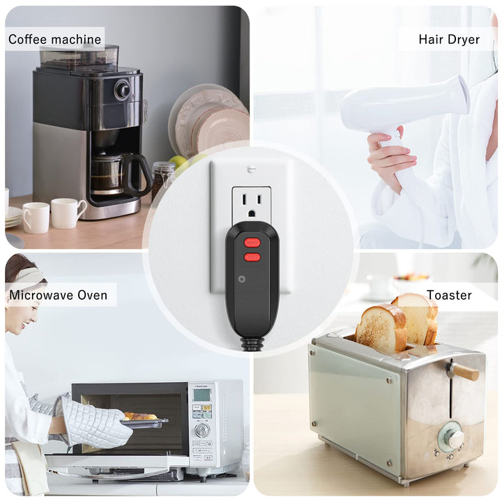 GFCI Replacement Plug Assembly Auto Reset 10 Amp 3 Prongs, 5 Years Warranty, Waterproof, Ground Fault Circuit Interrupter Safety Plug for Pressure Washer, Hot Tub, Air Conditioner, Hair Dryer