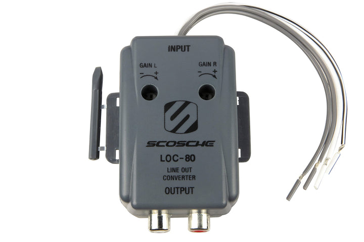 LOC80 Line Output Converter - 2 Channel High/Low RCA Converter Car Audio - Ideal for Subwoofer Amp - Line Level Converter for Car Stereo Amplifier - Easy Installation - Quality Sound