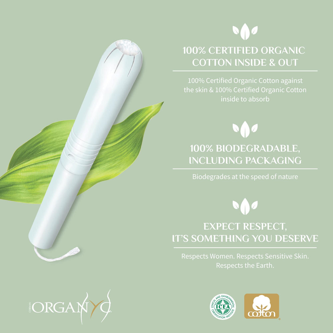 Organyc 100% Certified Organic Cotton Tampons, Cardboar