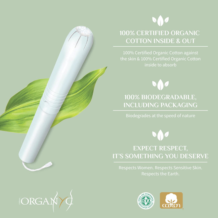 Organyc 100% Certified Organic Cotton Tampons, Cardboar
