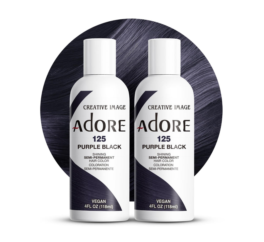 Semi-Permanent Haircolor, 125 Purple Black, Pack of 2, 4 Fl Oz