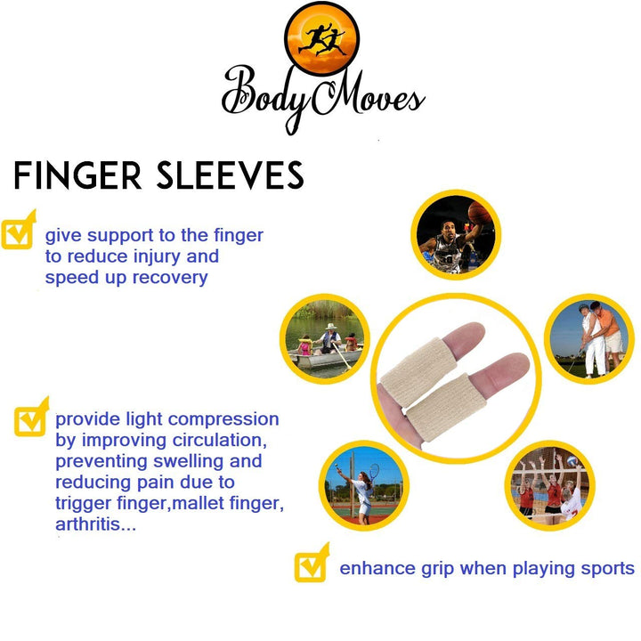 BodyMoves Finger Brace Splint Sleeve Thumb Support Prot