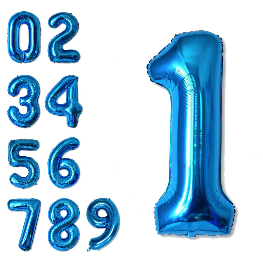 40 Inch Jumbo Blue Number 1 Balloon Giant Balloons Prom Balloons Helium Foil Mylar Huge Number Balloons for Birthday Party Decorations/Wedding/Anniversary