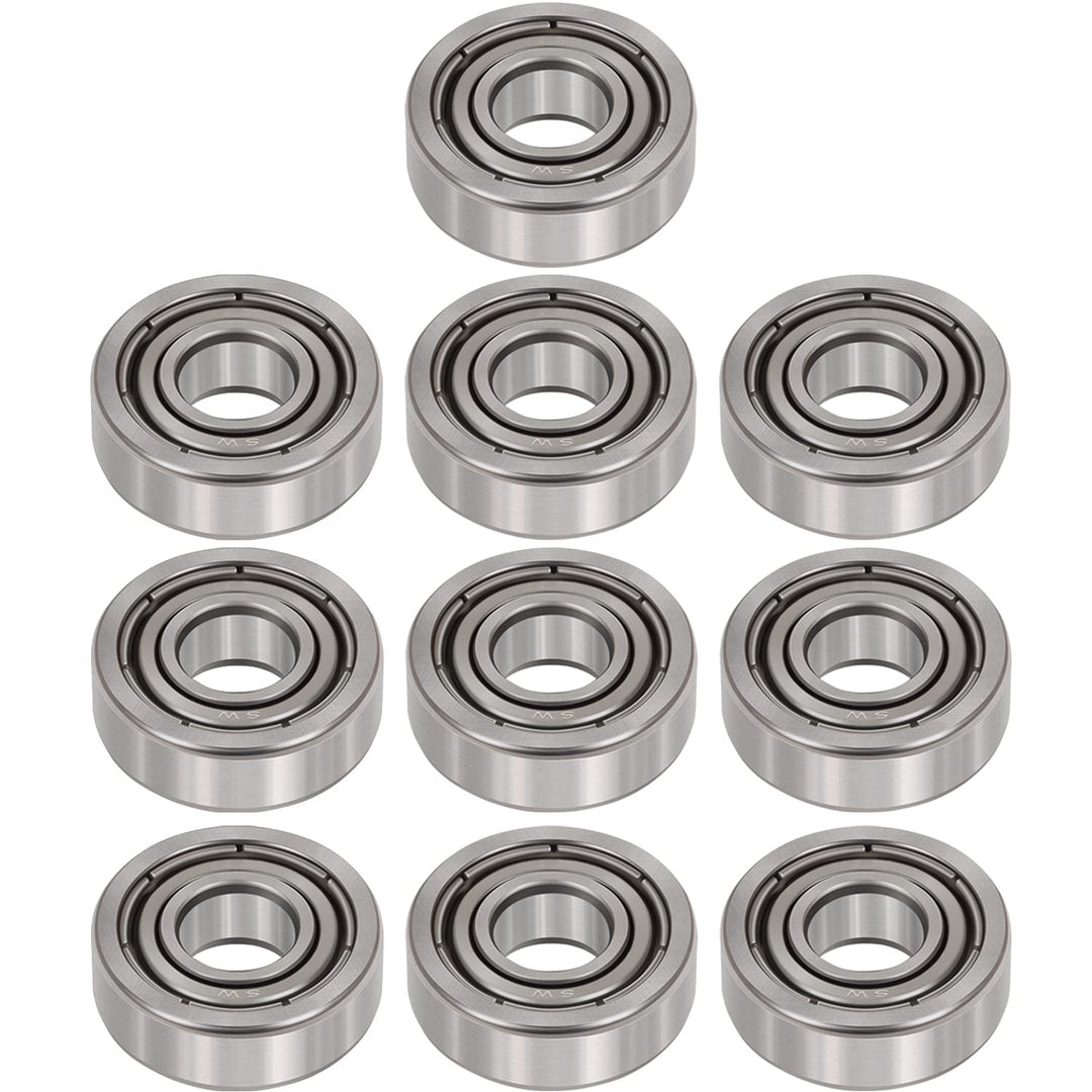 10 Pack R8ZZ Premium Double Metal Shielded Bearings 1/2 x 1-1/8 x 5/16 Inch Stable Performance and Cost Effective, Deep Groove Ball Bearings