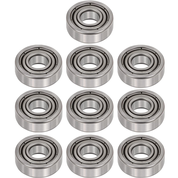 10 Pack R8ZZ Premium Double Metal Shielded Bearings 1/2 x 1-1/8 x 5/16 Inch Stable Performance and Cost Effective, Deep Groove Ball Bearings