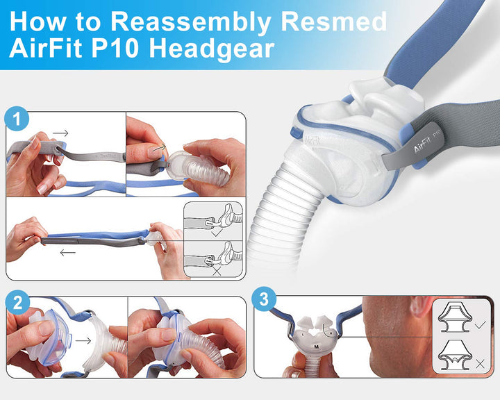 Replacement Headgear Compatible with P10 Nasal Pillow M