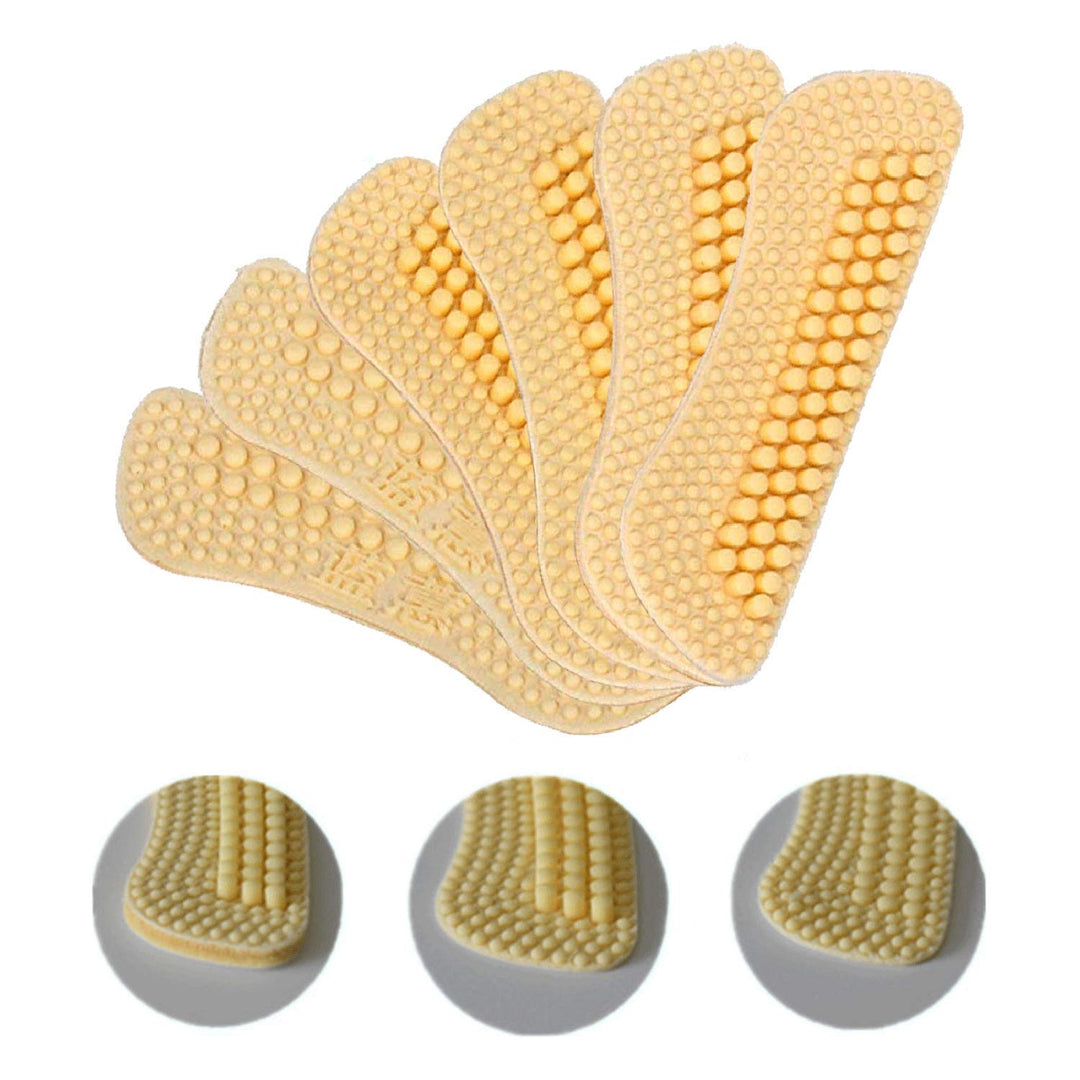 3 Pairs Heel Liner Cushions Insoles,4D Heel Grip Pads Heeled Silicone Self-Adhesive Inserts Stickers for Loose Shoes,Improved Fit and Comfort for Women (Beige,The Thickness 2mm)