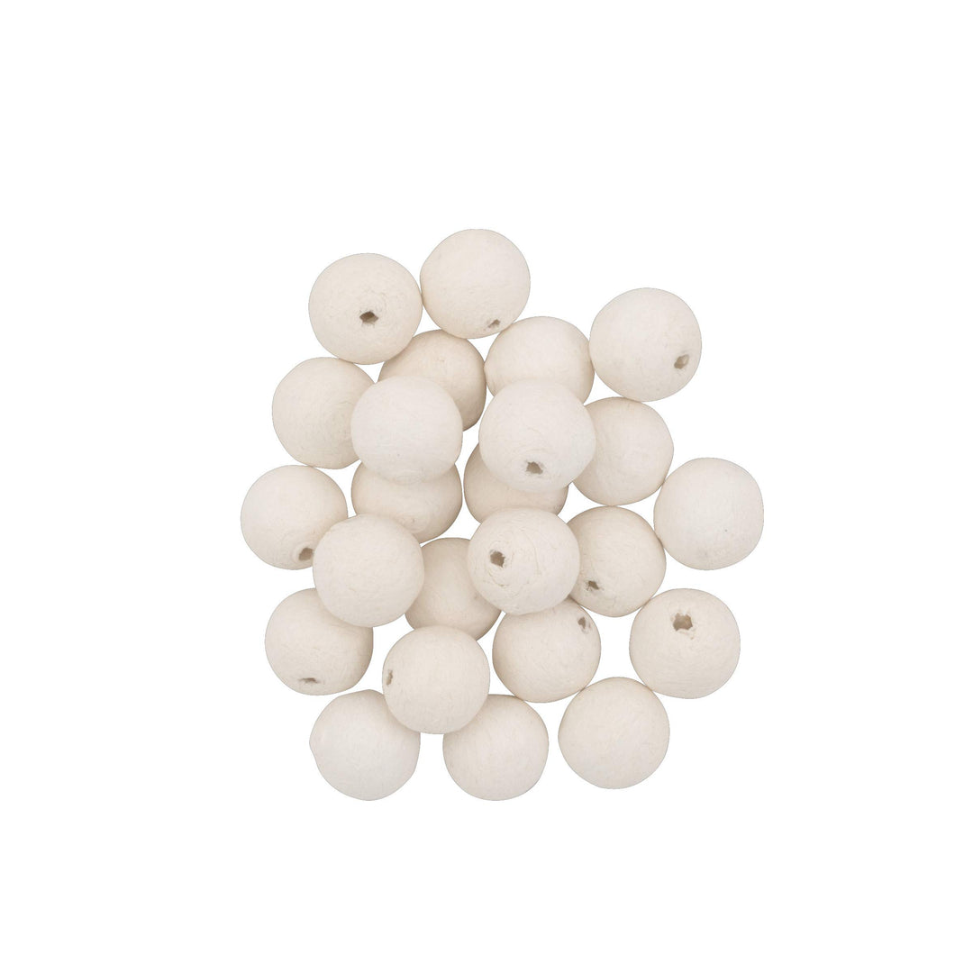 PLG42001 Cotton Spun Paper Balls, 15 mm, White 24 Count