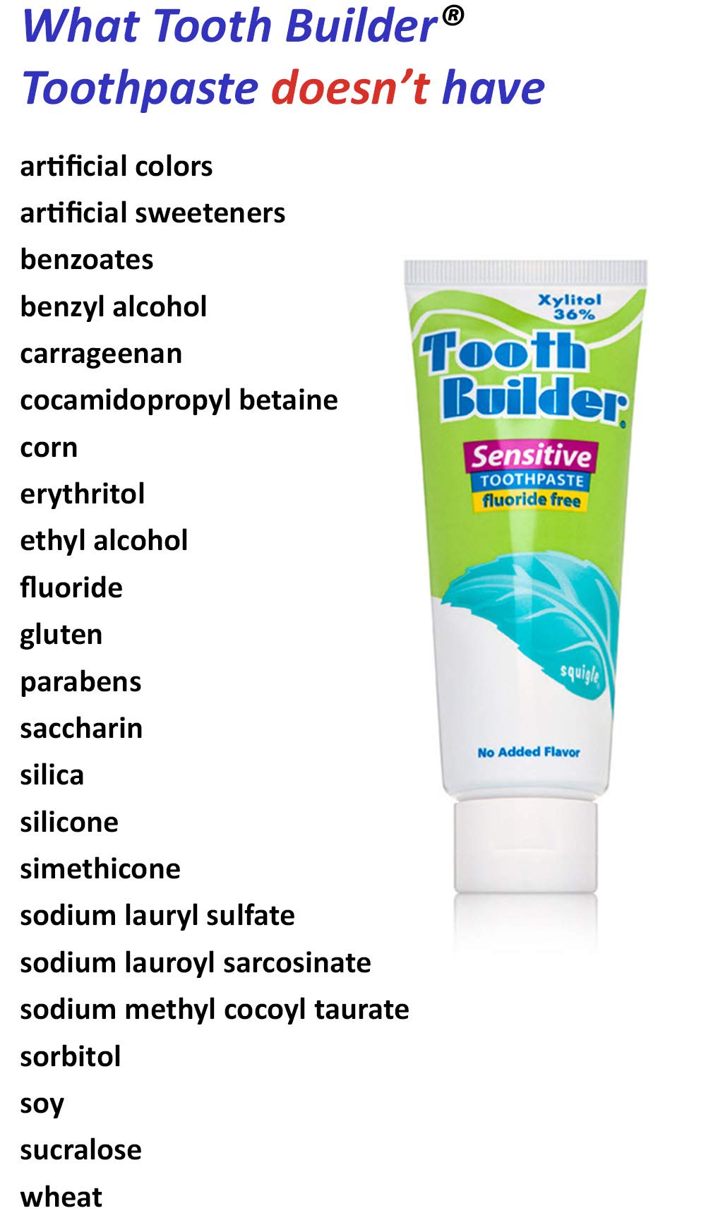 Tooth Builder Sensitive Toothpaste 4 Oz - 4 Pack