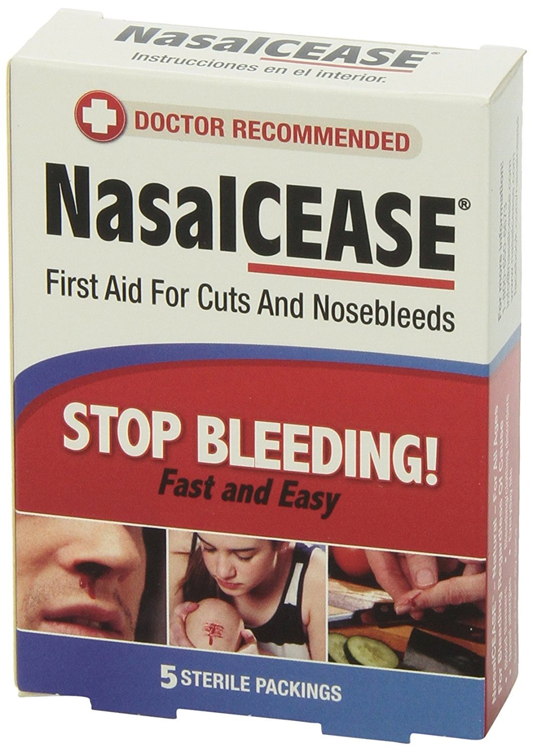 Nasalcease FirstAid Nosebleeds, 5-Count Box