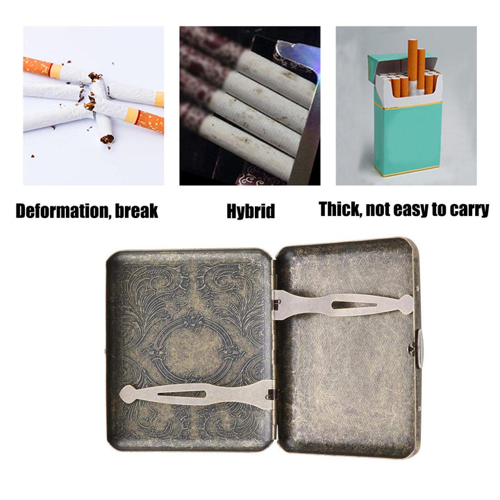 Retro Metal Cigarette Box Case, 20 pcs Cigarettes, Dura