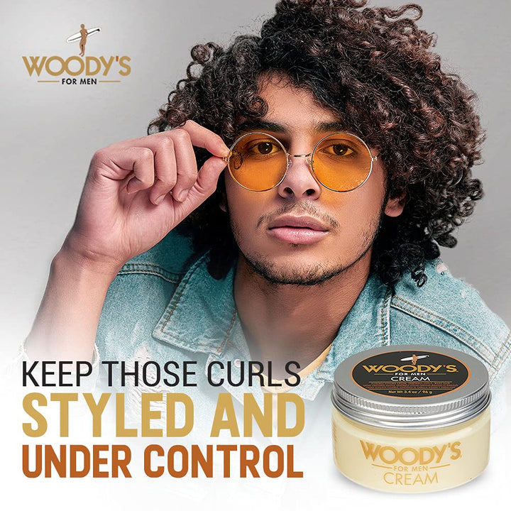 Woody&#39;s Flexible Styling Cream for Men, Styling Cream, 3.4 Ounce